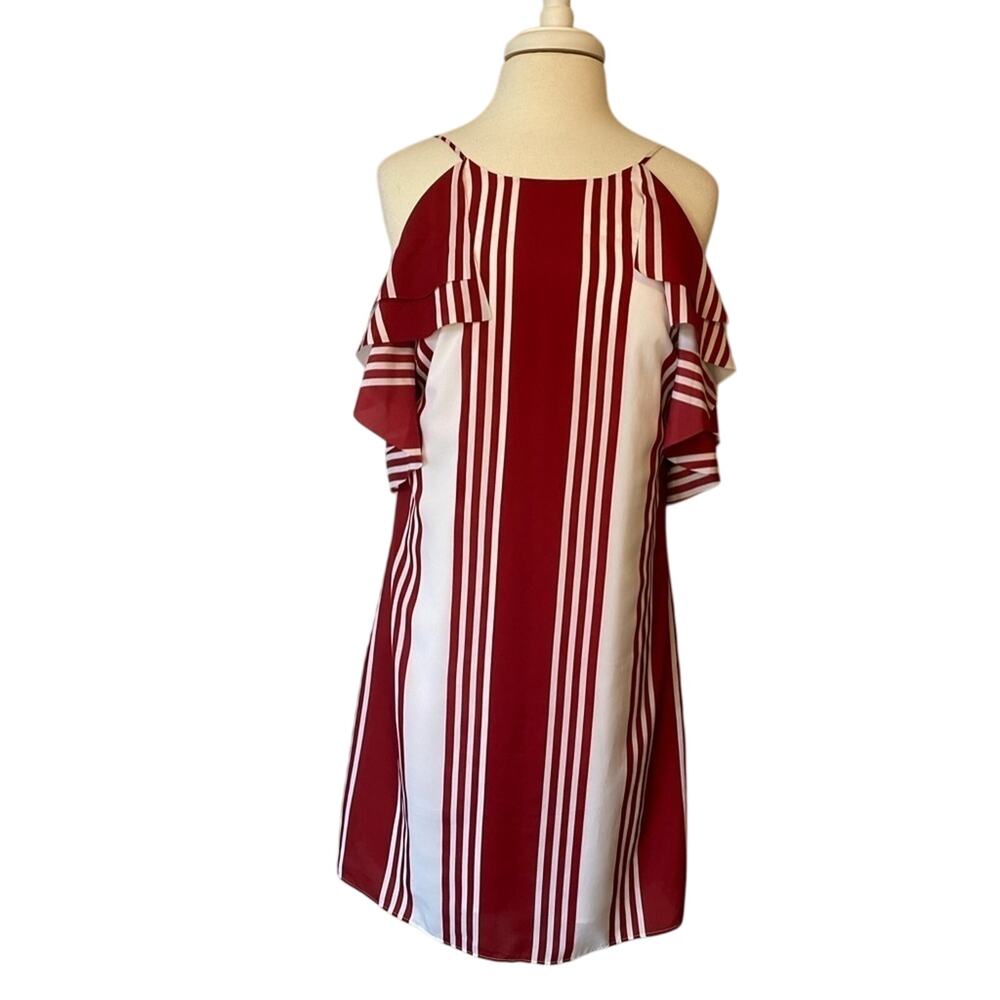 Banana Republic NWT Women's 10 Red Stripe‎ Flutter Sleeve Dress Sexy Holiday